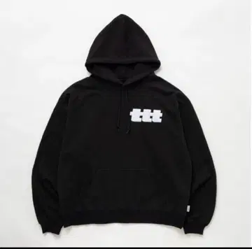 ttt 로고 블랙 후드티