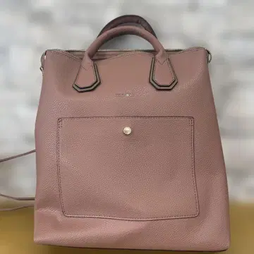 핑크 가죽풍 토트백