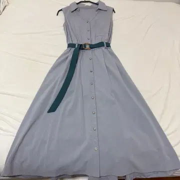 레이디 아젤 바이컬러 셔츠 원피스