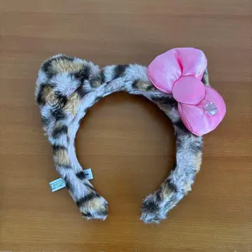 레오파드 무늬 키티 머리띠 USJ