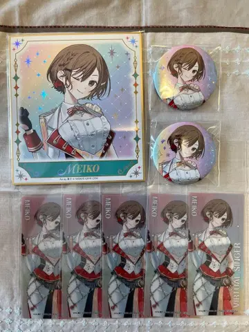 프로세카 감사제 MEIKO 색지 오로라 금박 캔뱃지 클리어 책갈피 특전