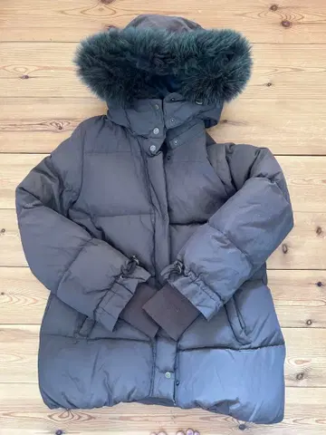 후드 부착 다운 자켓 M 다크 그레이