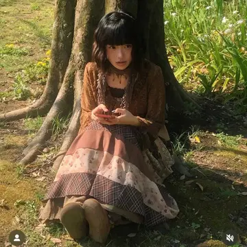 패치워크 롱 스커트 하루 chipclip 아베일