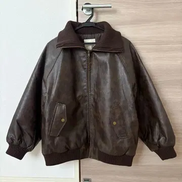 classicalelf 리브 터틀 인조 가죽 오버 사이즈 자켓