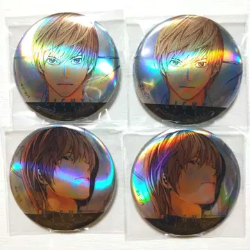 DEATH NOTE 야가미 라이토 메탈 캔뱃지 4개 세트