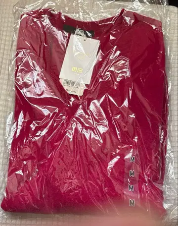 새상품 유니클로 캐시미어 스웨터 핑크 M