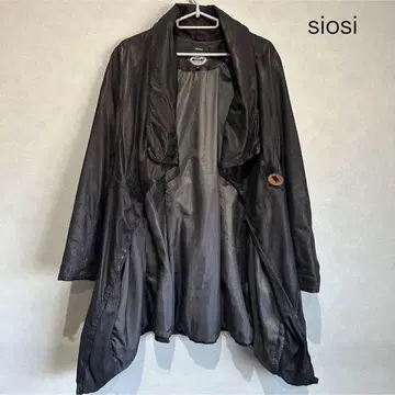 siosi 가죽 롱 코트 천연 가죽