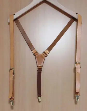 손바느질 서스펜더 도치기 가죽