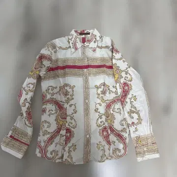 바로크풍 장식 화이트 셔츠 긴팔