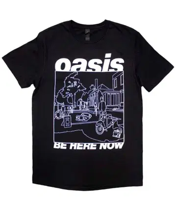 oasis BE HERE NOW 티셔츠 블랙