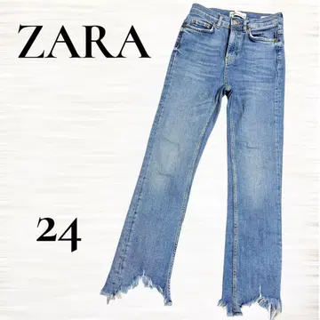 [ ZARA ] 컷팅 데님 플레어 청바지 24인치 S