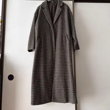 nairo 체크 무늬 체스터 코트