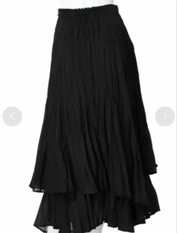 와셔 플리츠 레이어드 스커트 스커트