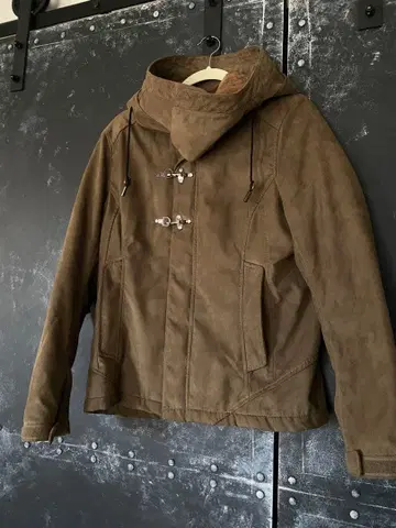 OTARIE HOMME 올리브 그린 후드 부착 더플 코트