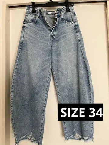 Whim Gazette 라인 커브 데님 34