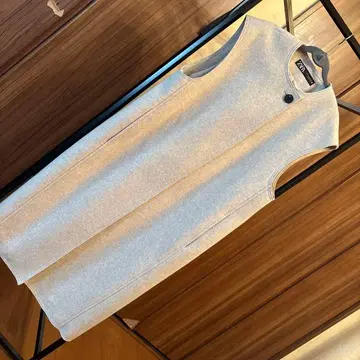 ZARA 그레이 노카라 베스트 XS
