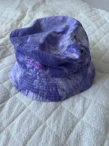 DOMICO 버킷햇 보라색 타이 다이