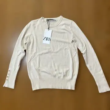 ZARA 버튼 니트 베이지 S