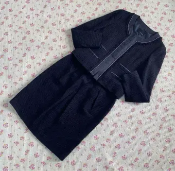 22 옥테이블 노카라 수트 38 W68 블랙 트위드 라메 DMW