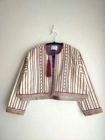 새상품급 forte forte 인도 자수 숏 자켓