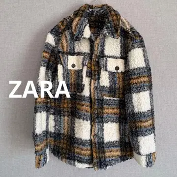 ZARA 남성용 체크 보아 자켓