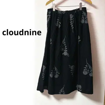 cloudnine 꽃무늬 코듀로이 스커트