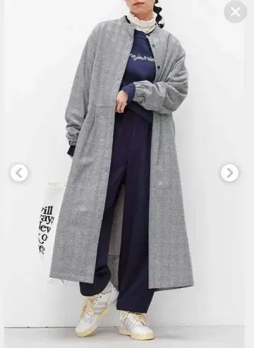 리브 인 컴포트 플리스 따뜻한 린넨 혼방 원피스 M