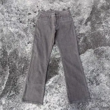 그레이 플레어 데님 팬츠