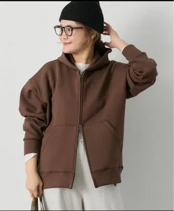 퓨어세신 종이상자W 지퍼 후드티
