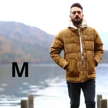 론 헤르만 스웨이드 다운 자켓 M