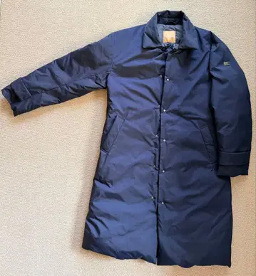 FERVOR 남성용 다운 롱 코트 네이비