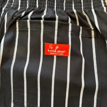 COOKMAN 쿠쿠맨 셰프 팬츠 스트라이프 블랙 M 사이즈