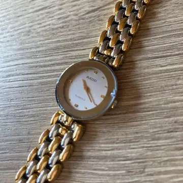RADO 아날로그 손목시계 쿼츠 골드 실버