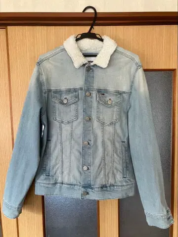 보아 카라 부착 라이트 블루 데님 자켓 S