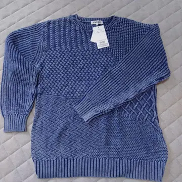 VOGUISH 케이블 니트 스웨터 XXL 블루