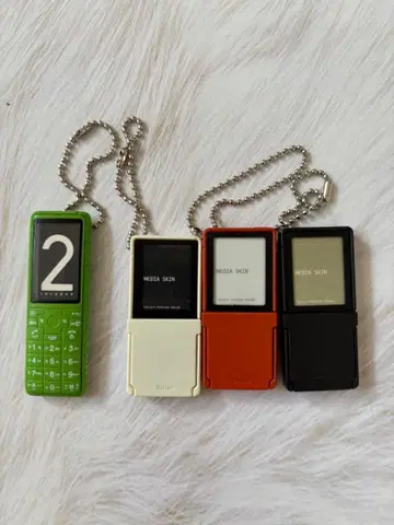 미니어처 휴대폰 au 옛날 휴대폰 캡슐 토이 세트