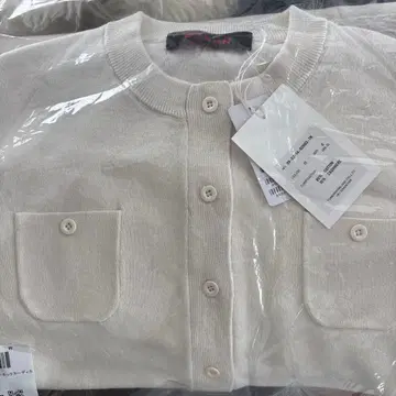 CABaN 코튼 캐시미어 크루넥 가디건 화이트