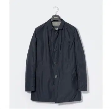 HERNO 네이비 코트 블루종 스탠 칼라