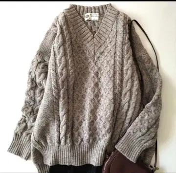 [ IENA 취급 ] Alderney 케이블 니트 울 100% 잉글랜드제