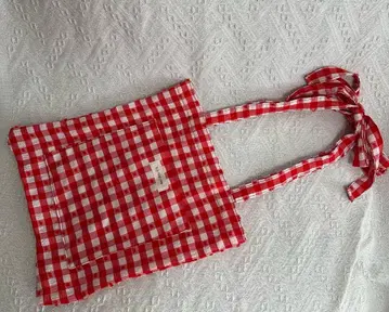 체크 무늬 토트백