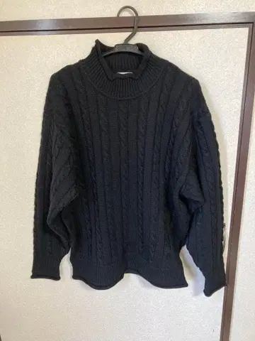 Paul Smith 블랙 케이블 짜임 니트 L