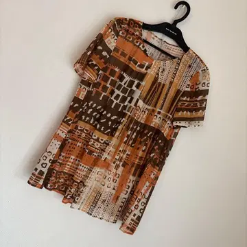 레리안 로샤스 Rochas 프린트 블라우스 코튼 100%