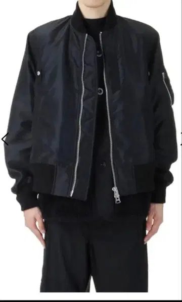 sacai 24AW 블랙 MA-1 보아 사카이24-03450M 2