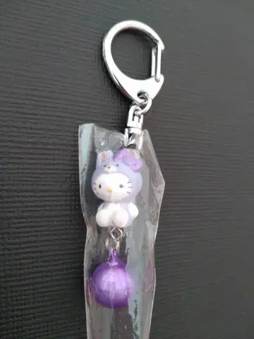 지역 한정 키티 홋카이도 한정 라벤더 여우 마스코트 키링