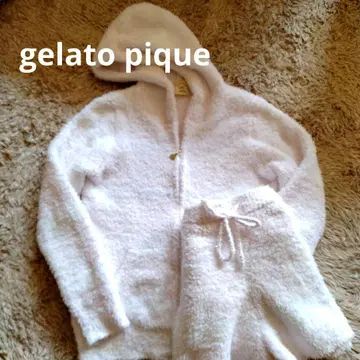 gelato pique 상하의 세트 숏팬츠 후드 부착 룸웨어