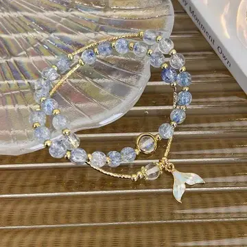 크리스탈 비즈 머메이드 테일 팔찌