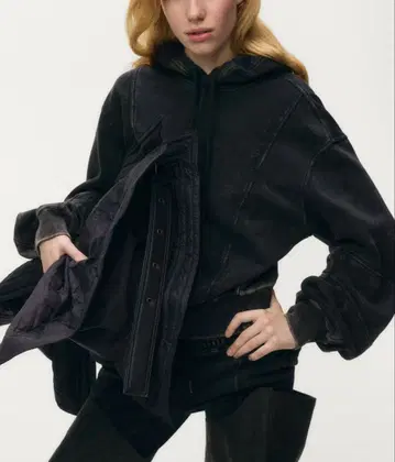 글렌 마틴스 H&M GLENN MARTENS 크롭 후드티