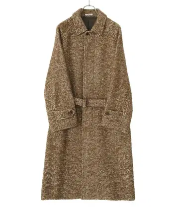 AURALEE 헤링본 무늬 롱 코트 사이즈 1