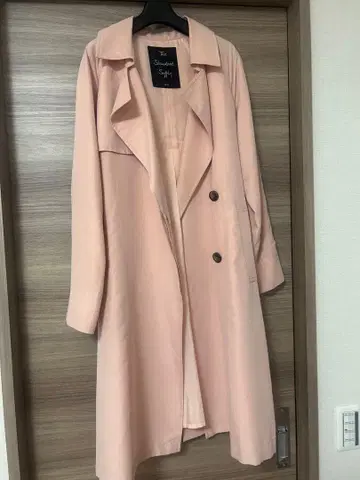 ZARA/UNIQLO/VICKY/핑크 트렌치코트 허리 리본 포함
