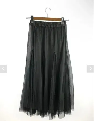 JEANASIS 튤 2WAY 플레어 스커트 블랙 JS050784CF